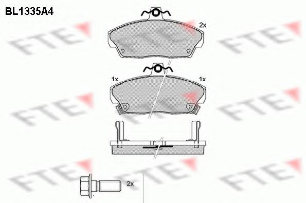 FTE BL1335A4 Тормозные колодки для ROVER 400 (Ровер 400) FTE BL1335A4 Тормозные колодки для ROVER 400 (Ровер 400)