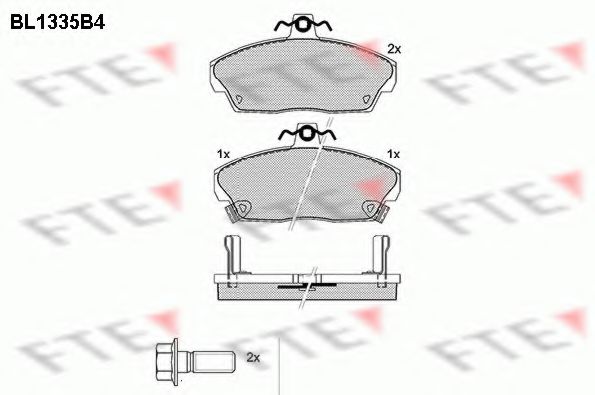 FTE BL1335B4 Тормозные колодки для ROVER 400 (Ровер 400) FTE BL1335B4 Тормозные колодки для ROVER 400 (Ровер 400)