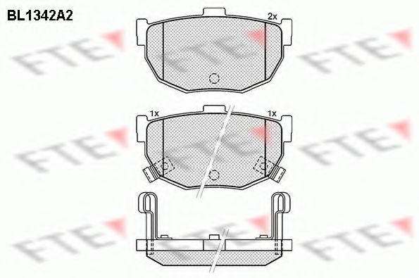 FTE BL1342A2 Тормозные колодки для KIA FORTE II (Киа Фортэ 2) FTE BL1342A2 Тормозные колодки для KIA FORTE II (Киа Фортэ 2)