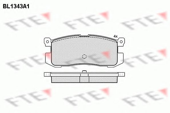 FTE BL1343A1 Тормозные колодки для MAZDA 626 III (Мазда 626 3) FTE BL1343A1 Тормозные колодки для MAZDA 626 III (Мазда 626 3)