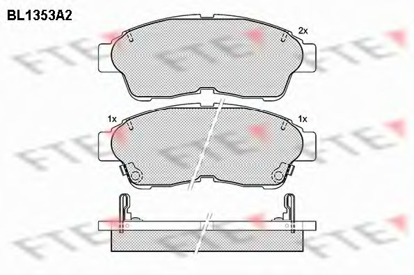 FTE BL1353A2 Тормозные колодки для TOYOTA CALDINA (Тойота/тоета Cалдина) FTE BL1353A2 Тормозные колодки для TOYOTA CALDINA (Тойота/тоета Cалдина)