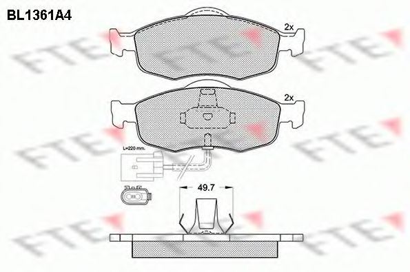 FTE BL1361A4 Тормозные колодки для FORD MONDEO (Форд Мондэо) FTE BL1361A4 Тормозные колодки для FORD MONDEO (Форд Мондэо)