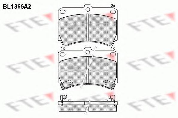 FTE BL1365A2 Тормозные колодки для MAZDA 323 P V (Мазда 323 пв) FTE BL1365A2 Тормозные колодки для MAZDA 323 P V (Мазда 323 пв)