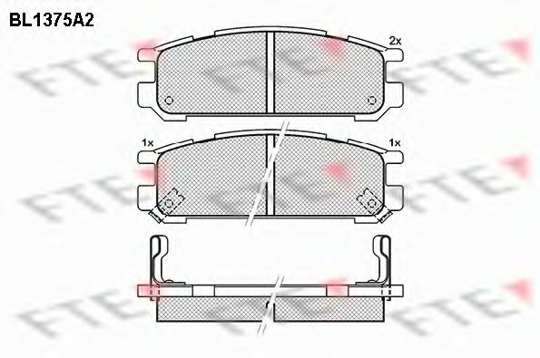 FTE BL1375A2 Тормозные колодки для SUBARU LIBERTY III (Субару Либэртъ 3) FTE BL1375A2 Тормозные колодки для SUBARU LIBERTY III (Субару Либэртъ 3)