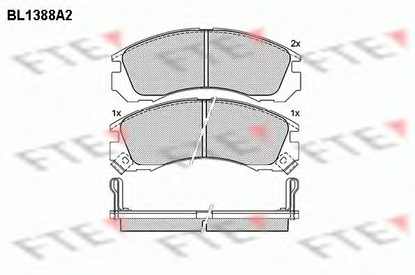 FTE BL1388A2 Тормозные колодки для MITSUBISHI COLT/RODEO (Митсубиши/митсубиси Cолт/родэо) FTE BL1388A2 Тормозные колодки для MITSUBISHI COLT/RODEO (Митсубиши/митсубиси Cолт/родэо)