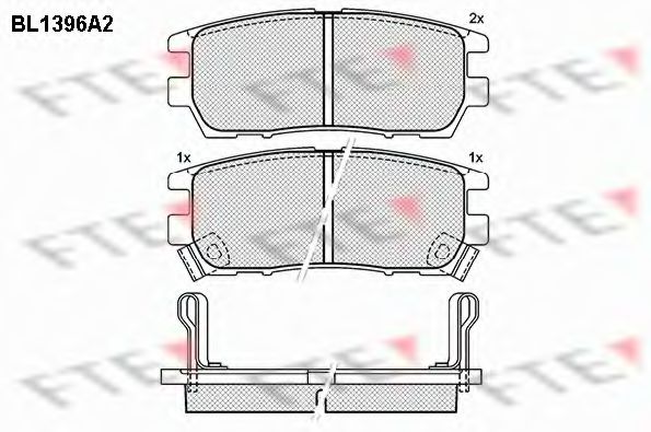 FTE BL1396A2 Тормозные колодки для MITSUBISHI SIGMA (Митсубиши/митсубиси Сигма) FTE BL1396A2 Тормозные колодки для MITSUBISHI SIGMA (Митсубиши/митсубиси Сигма)