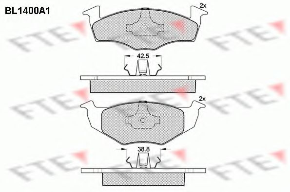 FTE BL1400A1 Тормозные колодки для SEAT TOLEDO (Сеат Толэдо) FTE BL1400A1 Тормозные колодки для SEAT TOLEDO (Сеат Толэдо)
