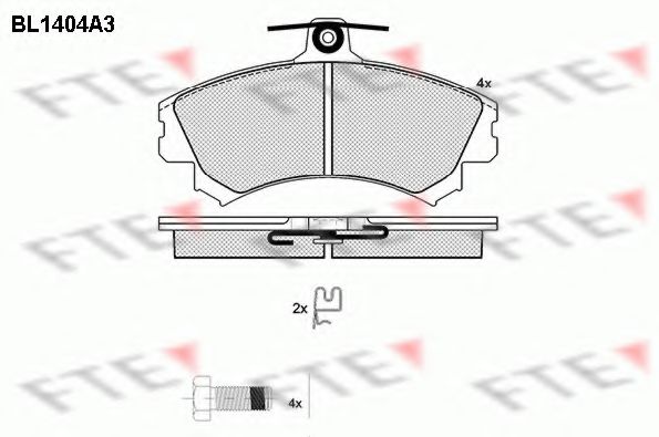 FTE BL1404A3 Тормозные колодки для PROTON WAJA (Протон Важа) FTE BL1404A3 Тормозные колодки для PROTON WAJA (Протон Важа)
