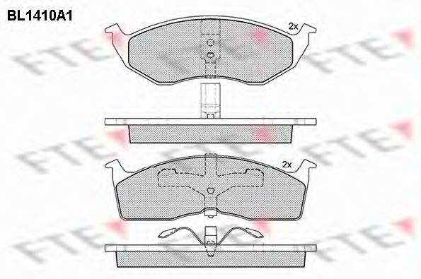 FTE BL1410A1 Тормозные колодки для DODGE CARAVAN (Додж Караван) FTE BL1410A1 Тормозные колодки для DODGE CARAVAN (Додж Караван)