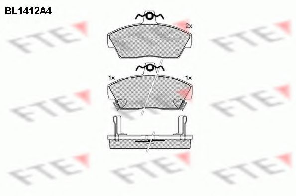 FTE BL1412A4 Тормозные колодки для ROVER 400 (Ровер 400) FTE BL1412A4 Тормозные колодки для ROVER 400 (Ровер 400)