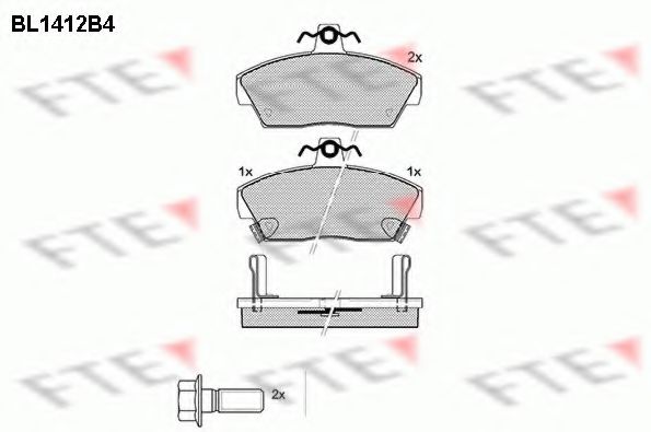 FTE BL1412B4 Тормозные колодки для ROVER 400 (Ровер 400) FTE BL1412B4 Тормозные колодки для ROVER 400 (Ровер 400)