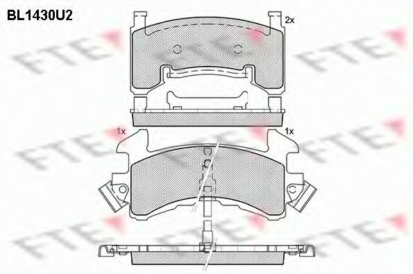 FTE BL1430U2 Тормозные колодки для BUICK (Бьюик) FTE BL1430U2 Тормозные колодки для BUICK (Бьюик)
