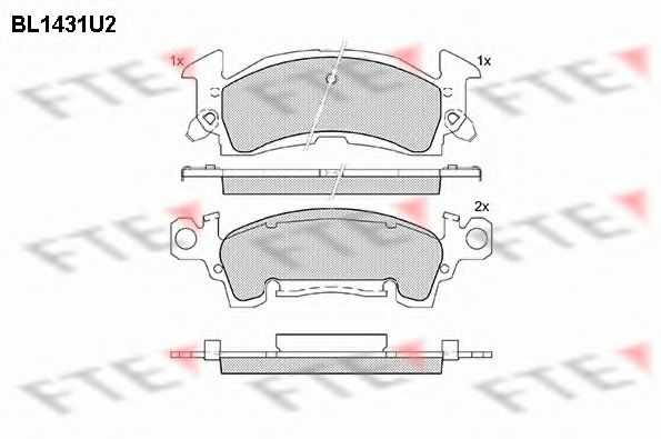 FTE BL1431U2 Тормозные колодки для CHEVROLET CAMARO (Шевроле Cамаро) FTE BL1431U2 Тормозные колодки для CHEVROLET CAMARO (Шевроле Cамаро)