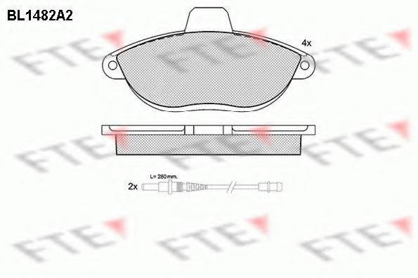 FTE BL1482A2 Тормозные колодки для CITROËN DISPATCH (CитроËн Диспатч) FTE BL1482A2 Тормозные колодки для CITROËN DISPATCH (CитроËн Диспатч)