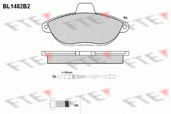 FTE BL1482B2 Тормозные колодки для CITROËN DISPATCH (CитроËн Диспатч) FTE BL1482B2 Тормозные колодки для CITROËN DISPATCH (CитроËн Диспатч)