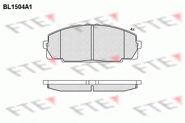 FTE BL1504A1 Тормозные колодки для TOYOTA HIACE II (Тойота/тоета Хиаcэ 2) FTE BL1504A1 Тормозные колодки для TOYOTA HIACE II (Тойота/тоета Хиаcэ 2)