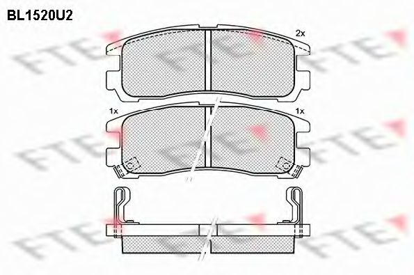 FTE BL1520U2 Тормозные колодки для CADILLAC SEVILLE (Кадилак Сэvиллэ) FTE BL1520U2 Тормозные колодки для CADILLAC SEVILLE (Кадилак Сэvиллэ)