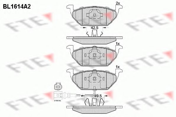 FTE BL1614A2 Тормозные колодки для SEAT ALTEA (Сеат Алтэа) FTE BL1614A2 Тормозные колодки для SEAT ALTEA (Сеат Алтэа)