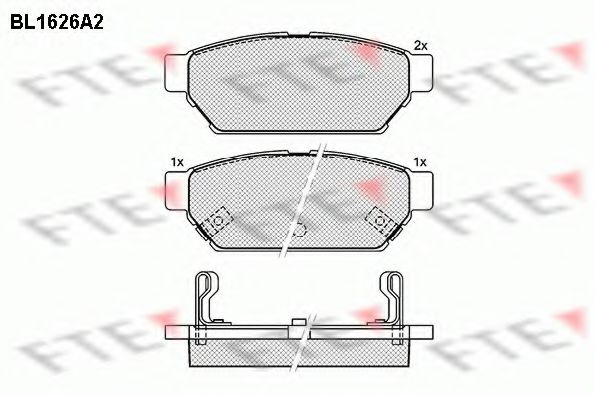FTE BL1626A2 Тормозные колодки для MITSUBISHI MIRAGE (Митсубиши/митсубиси Мирагэ) FTE BL1626A2 Тормозные колодки для MITSUBISHI MIRAGE (Митсубиши/митсубиси Мирагэ)