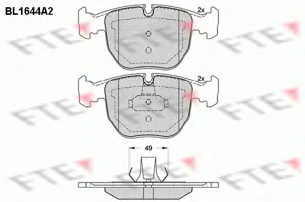 FTE BL1644A2 Тормозные колодки для BMW (Бмв) FTE BL1644A2 Тормозные колодки для BMW (Бмв)