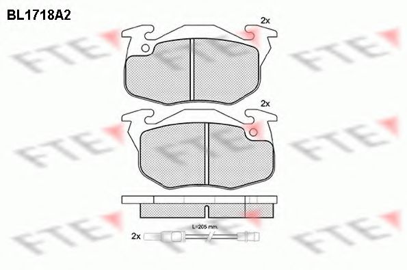 FTE BL1718A2 Тормозные колодки для RENAULT LE CAR (Рено Лэ cар) FTE BL1718A2 Тормозные колодки для RENAULT LE CAR (Рено Лэ cар)