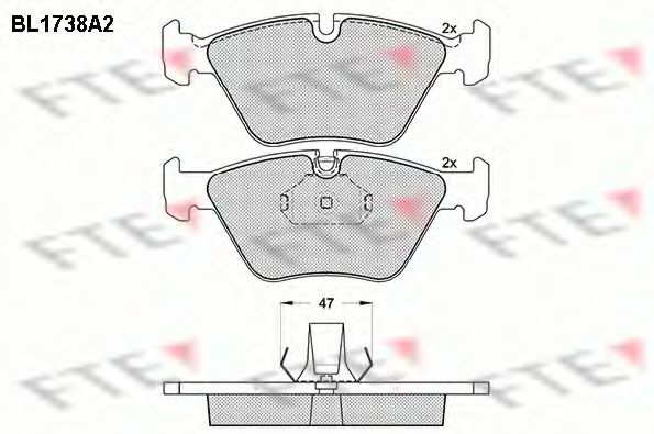 FTE BL1738A2 Тормозные колодки для BMW (Бмв) FTE BL1738A2 Тормозные колодки для BMW (Бмв)