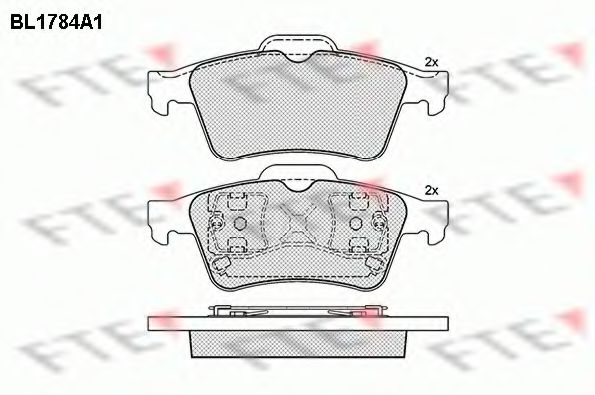 FTE BL1784A1 Тормозные колодки для RENAULT LAGUNA II (Рено Лагуна 2) FTE BL1784A1 Тормозные колодки для RENAULT LAGUNA II (Рено Лагуна 2)