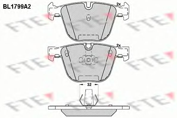 FTE BL1799A2 Тормозные колодки для BMW (Бмв) FTE BL1799A2 Тормозные колодки для BMW (Бмв)