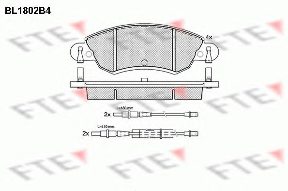 FTE BL1802B4 Тормозные колодки для CITROËN C5 II (CитроËн С5 2) FTE BL1802B4 Тормозные колодки для CITROËN C5 II (CитроËн С5 2)