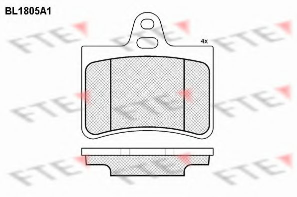 FTE BL1805A1 Тормозные колодки для CITROËN C5 II (CитроËн С5 2) FTE BL1805A1 Тормозные колодки для CITROËN C5 II (CитроËн С5 2)