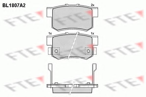 FTE BL1807A2 Тормозные колодки для HONDA SHUTTLE (Хонда Шуттлэ) FTE BL1807A2 Тормозные колодки для HONDA SHUTTLE (Хонда Шуттлэ)