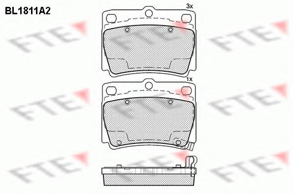FTE BL1811A2 Тормозные колодки для MITSUBISHI CHALLENGER (Митсубиши/митсубиси Чаллэнгэр) FTE BL1811A2 Тормозные колодки для MITSUBISHI CHALLENGER (Митсубиши/митсубиси Чаллэнгэр)
