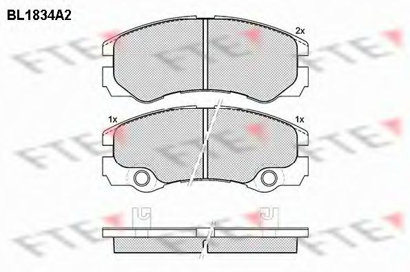 FTE BL1834A2 Тормозные колодки для OPEL FRONTERA B (Опель Фронтера б) FTE BL1834A2 Тормозные колодки для OPEL FRONTERA B (Опель Фронтера б)
