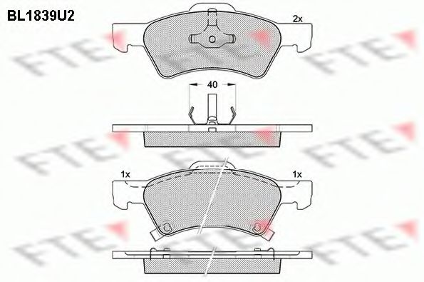 FTE BL1839U2 Тормозные колодки для CHRYSLER TOWN COUNTRY IV (Крайслер Таун кантри 4) FTE BL1839U2 Тормозные колодки для CHRYSLER TOWN COUNTRY IV (Крайслер Таун кантри 4)