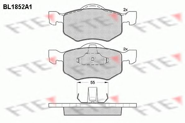 FTE BL1852A1 Тормозные колодки для FORD USA ESCAPE (Форд сша Эскейп) FTE BL1852A1 Тормозные колодки для FORD USA ESCAPE (Форд сша Эскейп)