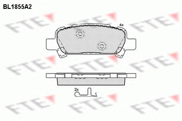 FTE BL1855A2 Тормозные колодки для SUBARU LIBERTY III (Субару Либэртъ 3) FTE BL1855A2 Тормозные колодки для SUBARU LIBERTY III (Субару Либэртъ 3)