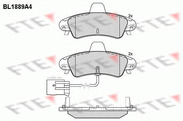 FTE BL1889A4 Тормозные колодки для FORD MONDEO (Форд Мондэо) FTE BL1889A4 Тормозные колодки для FORD MONDEO (Форд Мондэо)