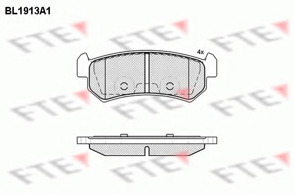 FTE BL1913A1 Тормозные колодки для DAEWOO (Дэу) FTE BL1913A1 Тормозные колодки для DAEWOO (Дэу)
