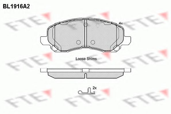 FTE BL1916A2 Тормозные колодки для MITSUBISHI LANCER (Митсубиши/митсубиси Ланcэр) FTE BL1916A2 Тормозные колодки для MITSUBISHI LANCER (Митсубиши/митсубиси Ланcэр)