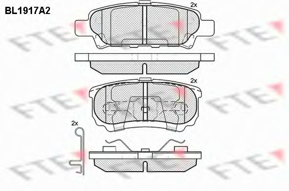 FTE BL1917A2 Тормозные колодки для MITSUBISHI LANCER (Митсубиши/митсубиси Ланcэр) FTE BL1917A2 Тормозные колодки для MITSUBISHI LANCER (Митсубиши/митсубиси Ланcэр)