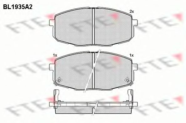 FTE BL1935A2 Тормозные колодки для KIA FORTE II (Киа Фортэ 2) FTE BL1935A2 Тормозные колодки для KIA FORTE II (Киа Фортэ 2)