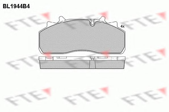 FTE BL1944B4 Тормозные колодки для DAF LF (Даф Лф) FTE BL1944B4 Тормозные колодки для DAF LF (Даф Лф)