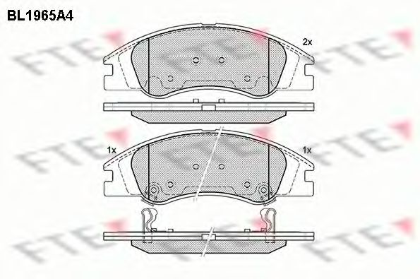 FTE BL1965A4 Тормозные колодки для KIA FORTE II (Киа Фортэ 2) FTE BL1965A4 Тормозные колодки для KIA FORTE II (Киа Фортэ 2)