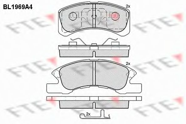 FTE BL1969A4 Тормозные колодки для MITSUBISHI EK (Митсубиши/митсубиси Эк) FTE BL1969A4 Тормозные колодки для MITSUBISHI EK (Митсубиши/митсубиси Эк)