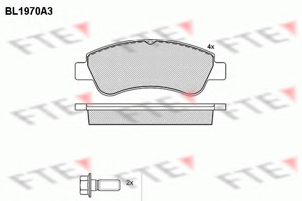 FTE BL1970A3 Тормозные колодки для CITROËN C4 CACTUS (CитроËн С4 кактус) FTE BL1970A3 Тормозные колодки для CITROËN C4 CACTUS (CитроËн С4 кактус)