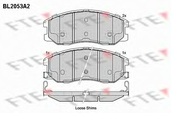 FTE BL2053A2 Тормозные колодки для CHEVROLET CAPTIVA (Шевроле Каптива) FTE BL2053A2 Тормозные колодки для CHEVROLET CAPTIVA (Шевроле Каптива)