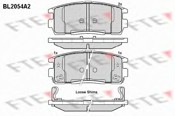 FTE BL2054A2 Тормозные колодки для CHEVROLET CAPTIVA (Шевроле Каптива) FTE BL2054A2 Тормозные колодки для CHEVROLET CAPTIVA (Шевроле Каптива)