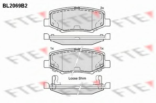FTE BL2069B2 Тормозные колодки для TATA ARIA (Тата Ариа) FTE BL2069B2 Тормозные колодки для TATA ARIA (Тата Ариа)