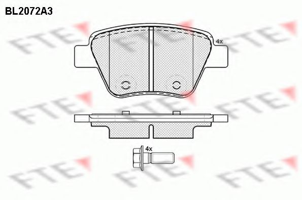 FTE BL2072A3 Тормозные колодки для VOLKSWAGEN (Фольксваген) FTE BL2072A3 Тормозные колодки для VOLKSWAGEN (Фольксваген)