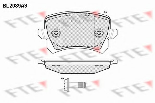FTE BL2089A3 Тормозные колодки для VOLKSWAGEN (Фольксваген) FTE BL2089A3 Тормозные колодки для VOLKSWAGEN (Фольксваген)
